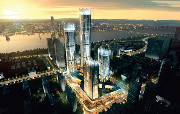 长沙滨江国际金融中心-钢筋桁架澳门新葡萄京27111com项目