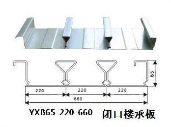 YXB65-220-660(B)-0.8厚闭口压型钢板
