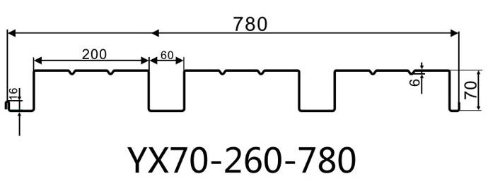 YXB70-260-780-1.0厚开口澳门新葡萄京27111com