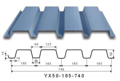 YXB50-185-740-1.0厚压型钢板