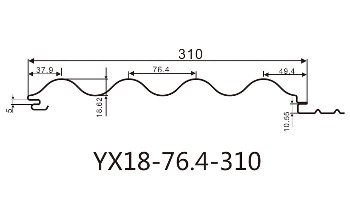 YX18-76.4-310彩钢压型板