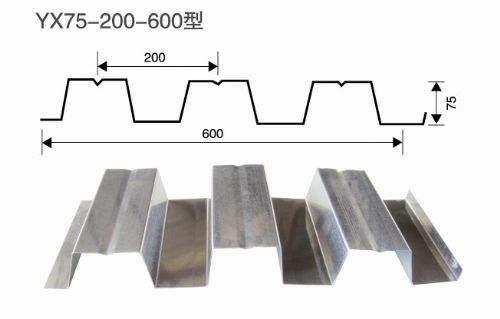 YXB75-200-600-1.5厚压型钢板
